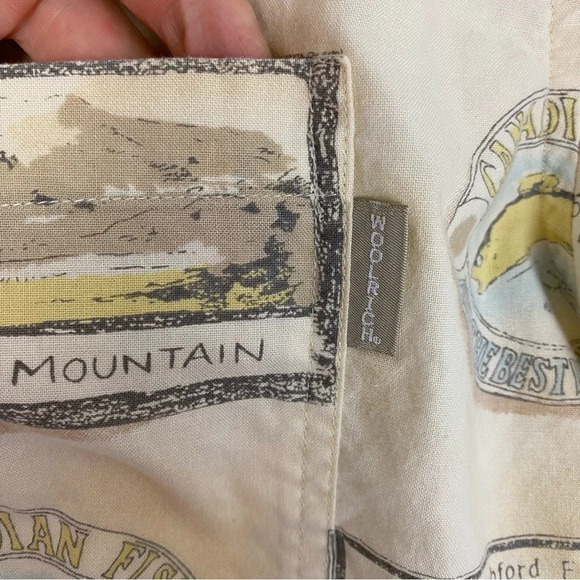 Woolrich Moccasin Fish Frames Retro Button Down Shirt Mens Large Vintage Style - Picture 5 of 9